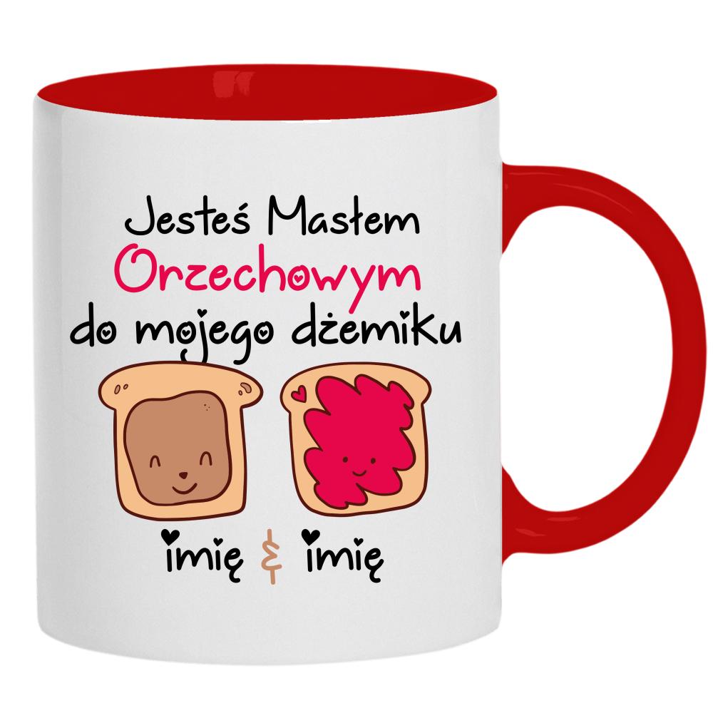 JESTEŚ MASŁEM ORZECHOWYM kubek ucho kolor