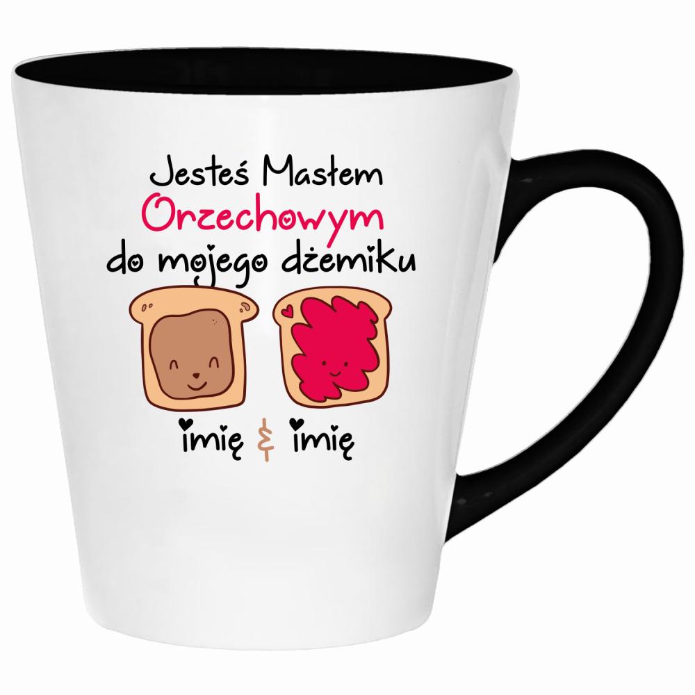 JESTEŚ MASŁEM ORZECHOWYM kubek latte kolor navy