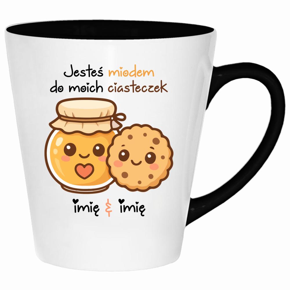 JESTEŚ MIODEM DO MOICH CIASTECZEK kubek latte kolor czarnyy