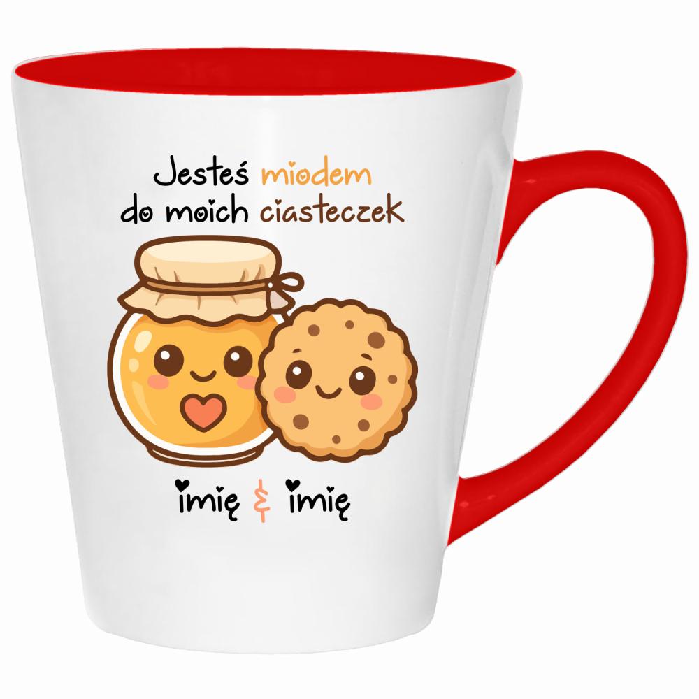 JESTEŚ MIODEM DO MOICH CIASTECZEK kubek latte kolor czerwony latte