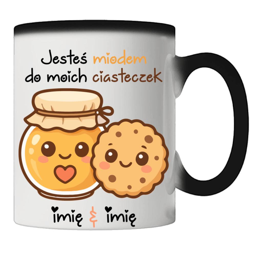 JESTEŚ MIODEM DO MOICH CIASTECZEK kubek magiczny kolor różowy