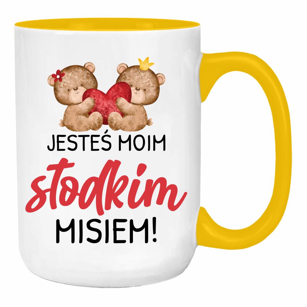 Jesteś moim słodkim misiem 2 duży kubek ucho kolor kolor żółty