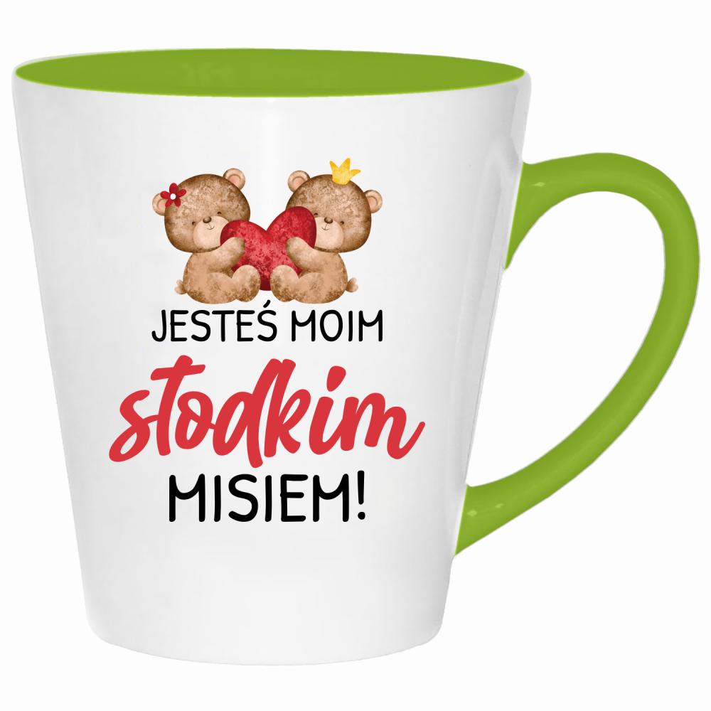 Jesteś moim słodkim misiem 2 kubek latte kolor limonka