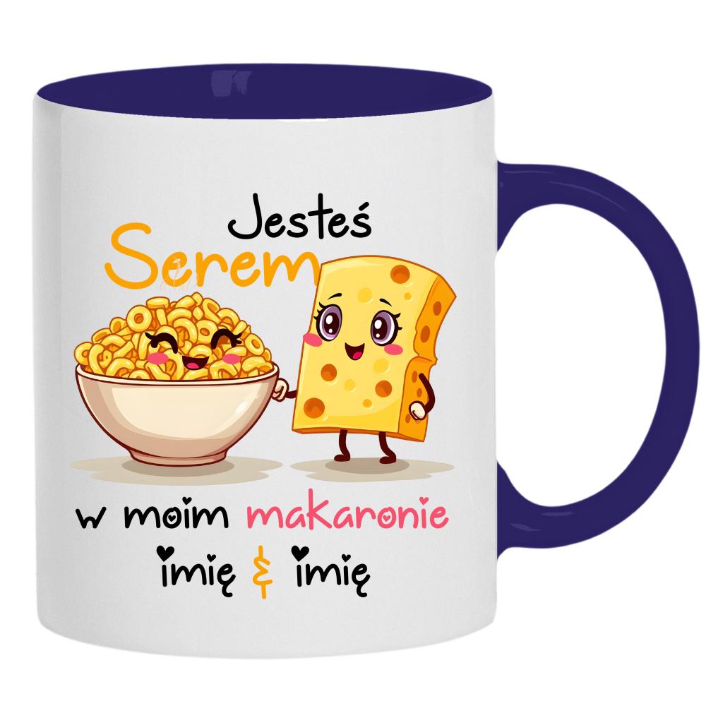 JESTEŚ SEREM W MOIM MAKARONIE kubek ucho kolor kolor navy