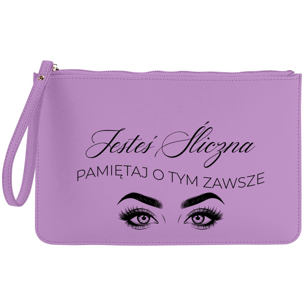 Jesteś śliczna – pamiętaj o tym zawsze kosmetyczka kolor purpurowy