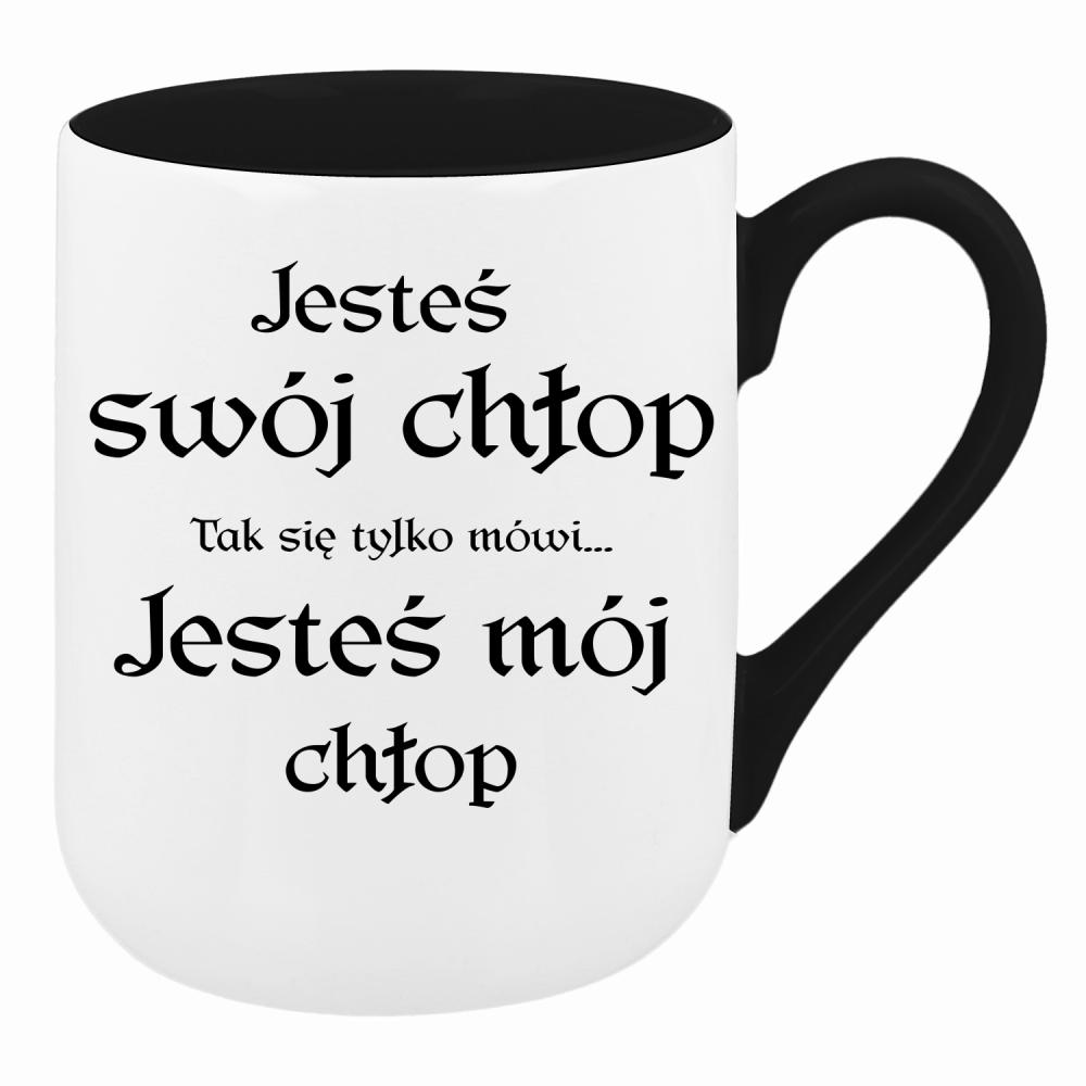 Jesteś swój chłop (tak się tylko mówi) kubek coffee kolor niebieski