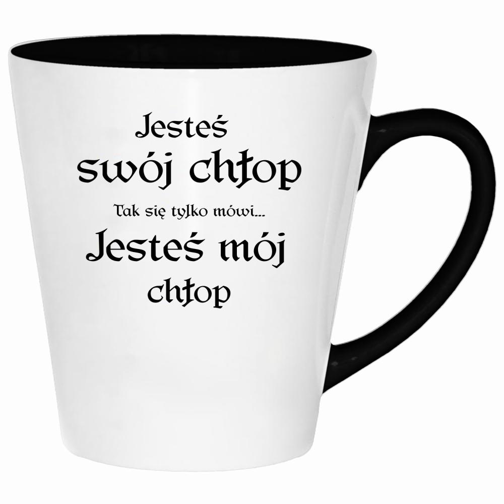 Jesteś swój chłop (tak się tylko mówi) kubek latte kolor turkusowy