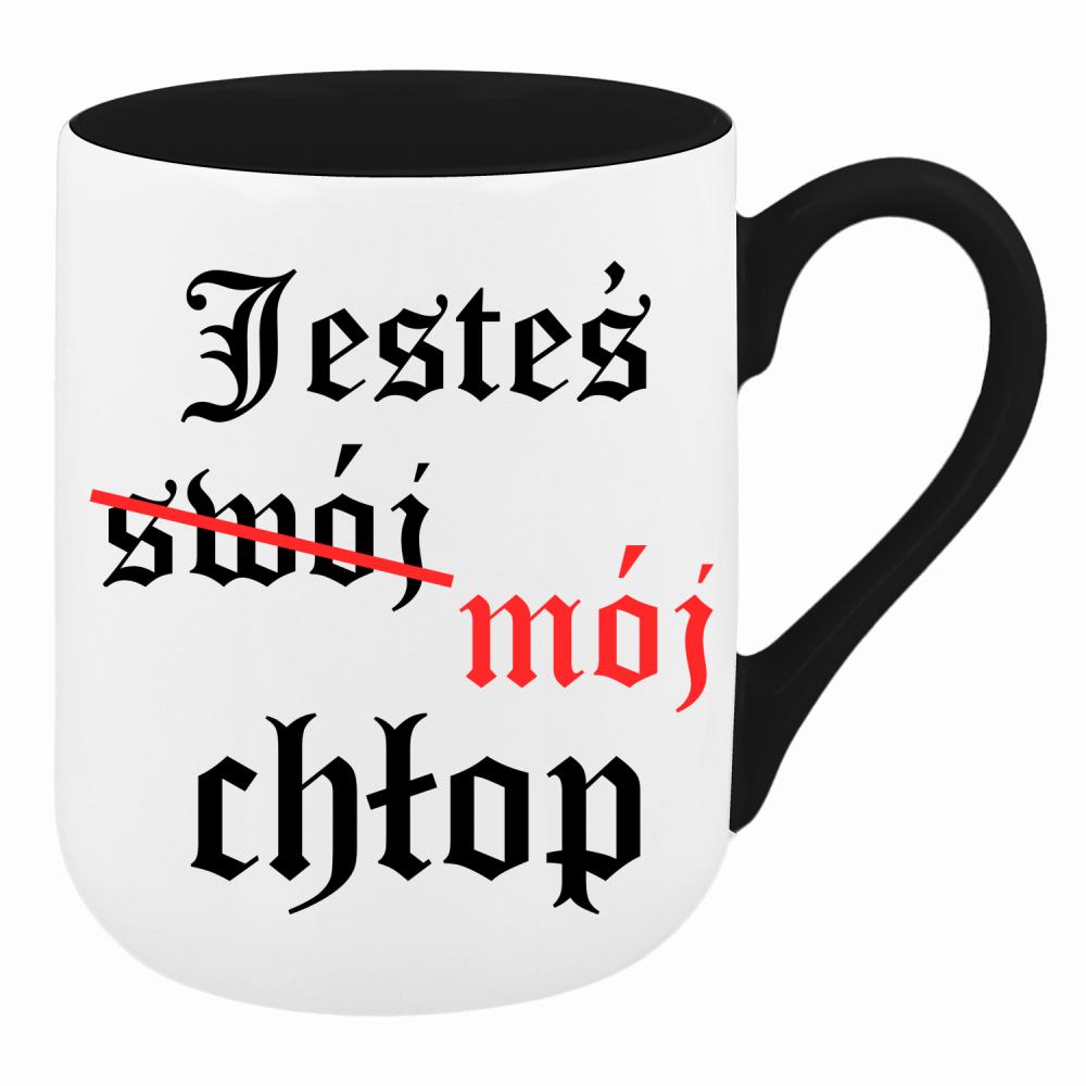 Jesteś (swój) mój chłop kubek coffee kolor różowy