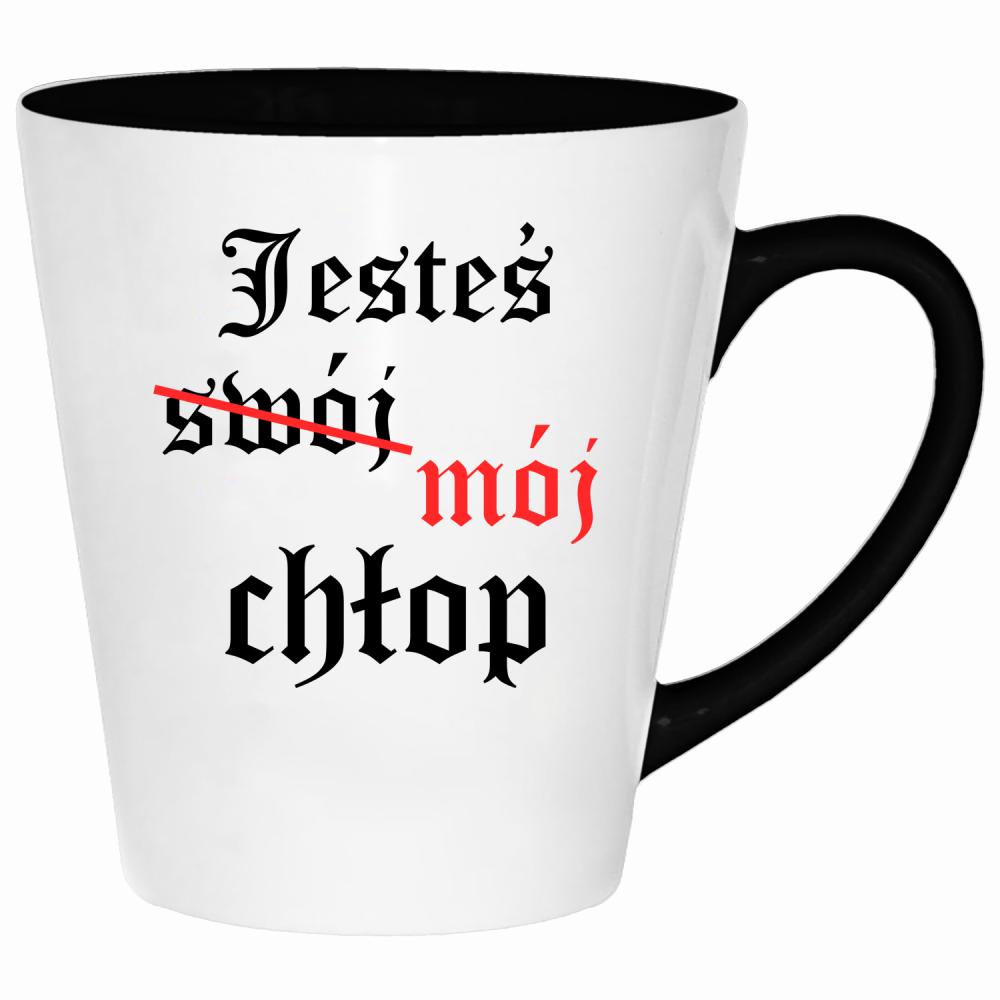 Jesteś (swój) mój chłop kubek latte kolor miętowo zielony