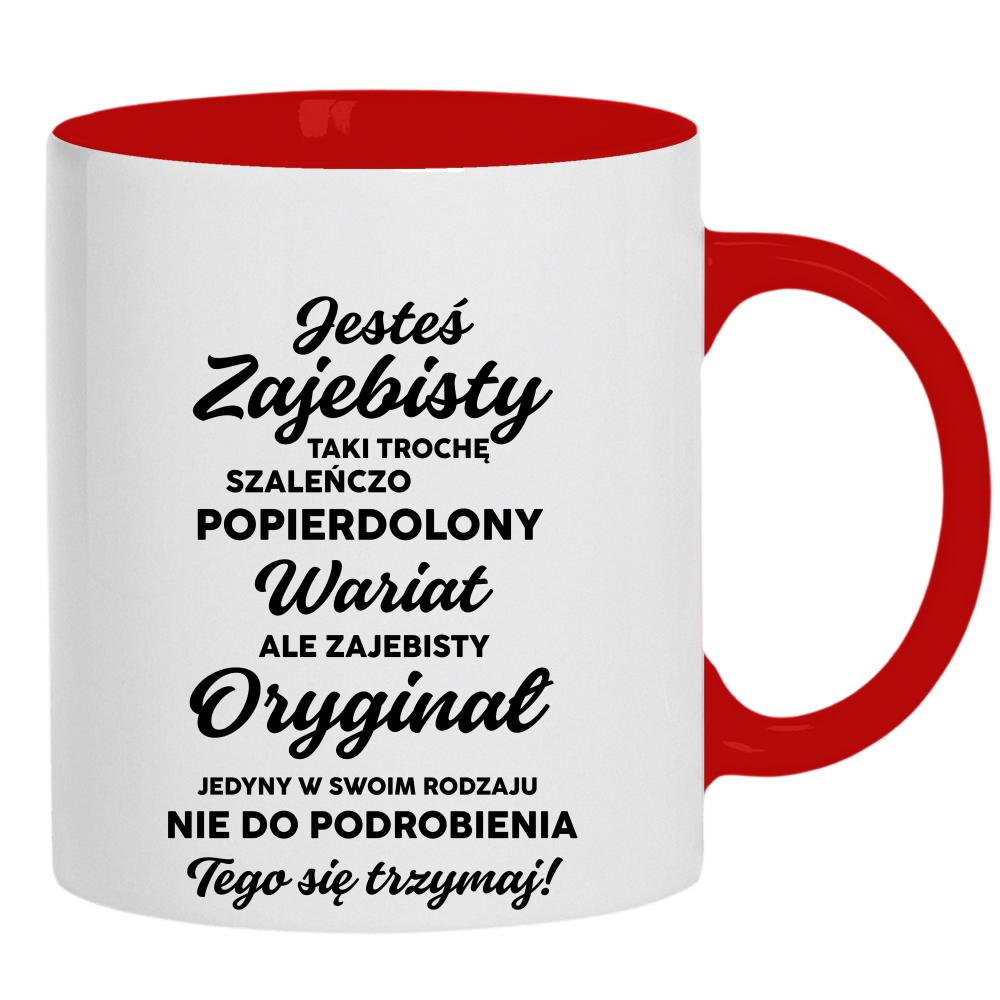 Jesteś zaj#bisty kubek ucho kolor