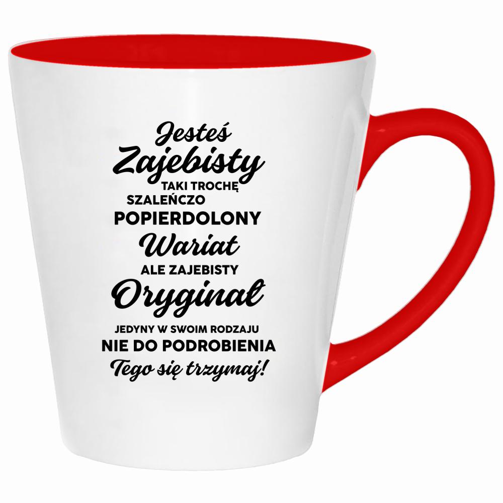 Jesteś zaj#bisty kubek latte kolor czerwony latte