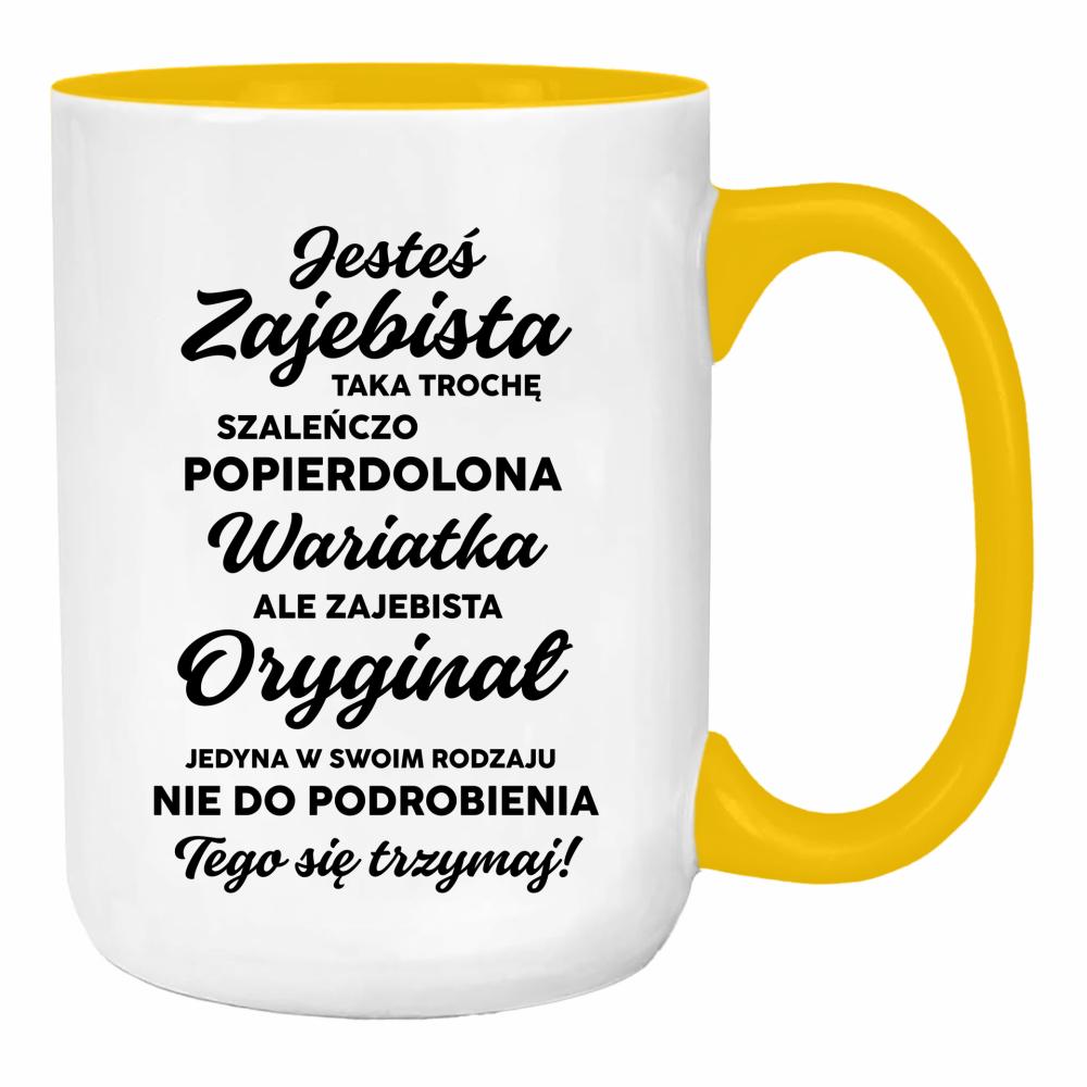 Jesteś zaje#ista… duży kubek ucho kolor kolor żółty