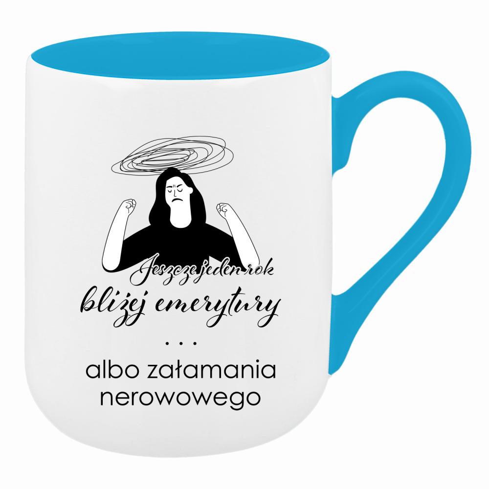 Jeszcze jeden rok bliżej emerytury kubek coffee kolor turkusowy