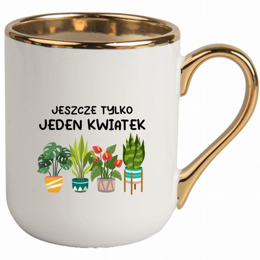 Jeszcze tylko jeden kwiatek kubek elegant biały