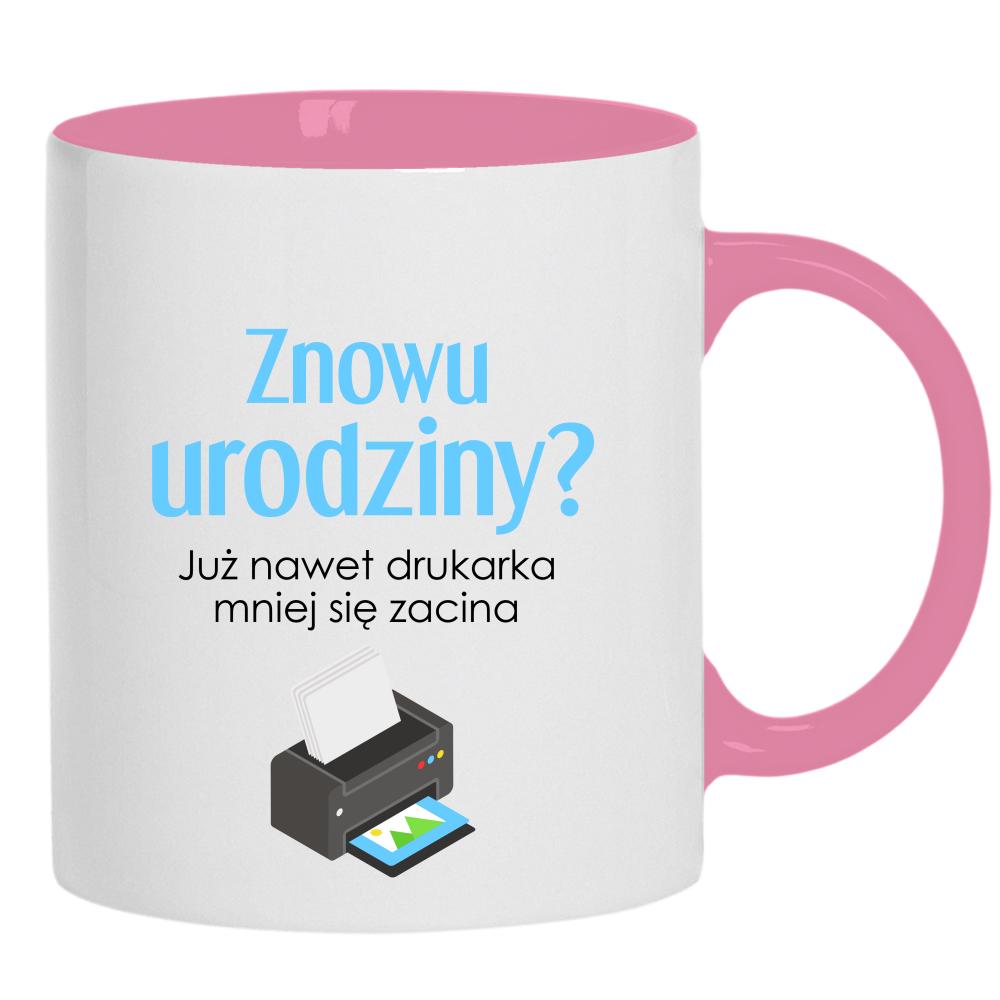Już nawet drukarka mniej się zacina kubek ucho kolor kolor różowy