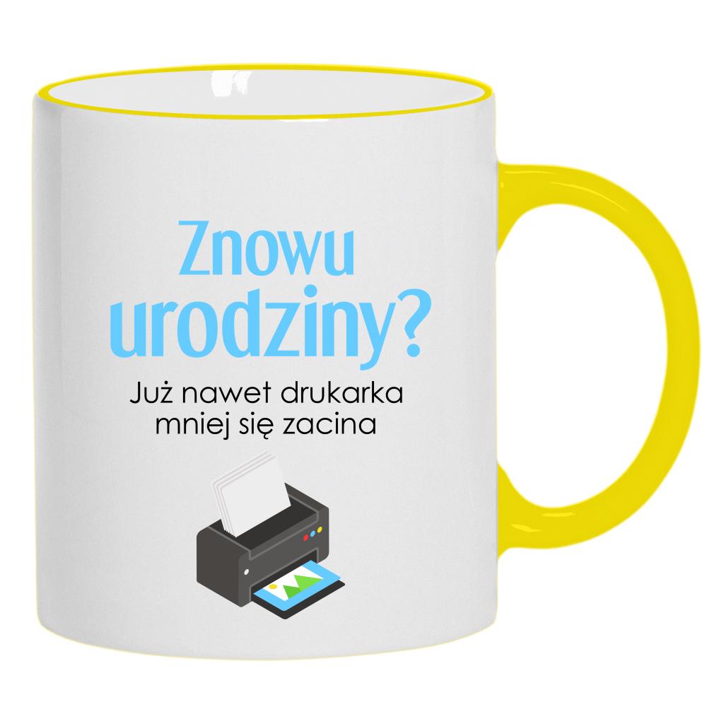 Już nawet drukarka mniej się zacina kubek żółty uchwyt i rant kolor żółty