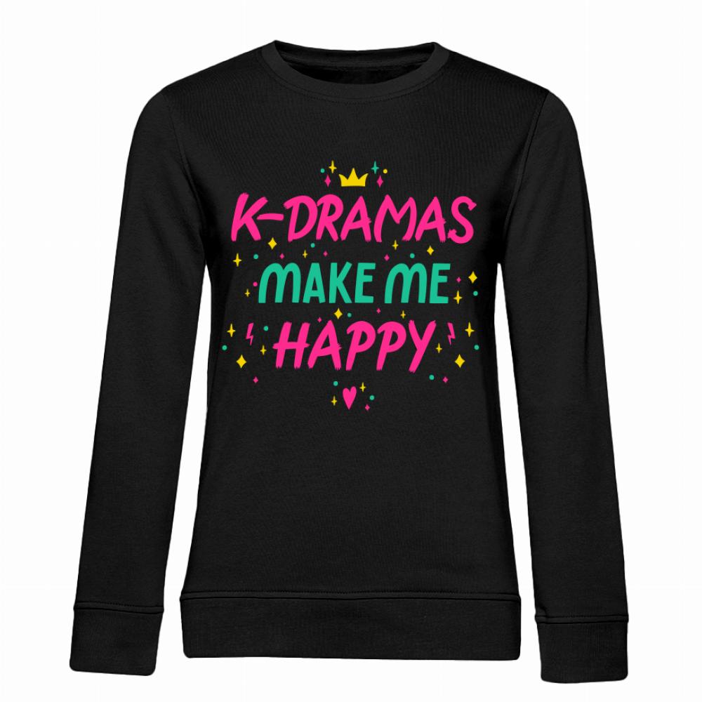 K-dramas make me happy bluza damska bez kaptura