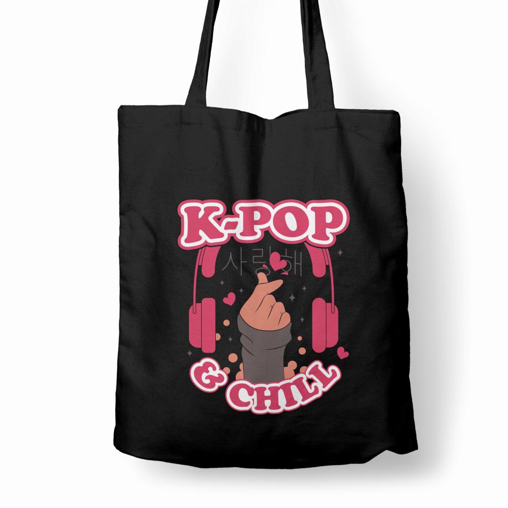K-POP AND CHILL torba bawełniana
