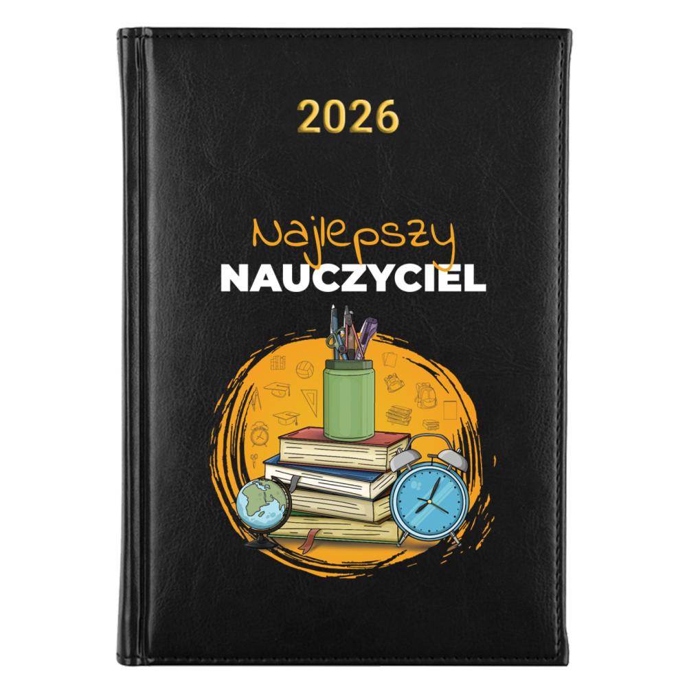 Kalendarz książkowy Najlepszy nauczyciel kalendarz książkowy a5 2026 kolor pomarańczowy