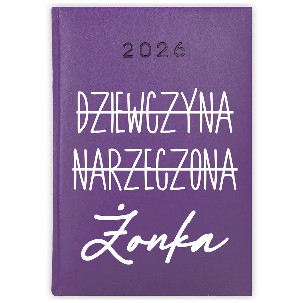 Kalendarz Żonka kalendarz książkowy a5 2026 kolor fioletowy
