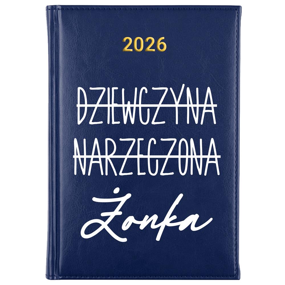 Kalendarz Żonka kalendarz książkowy a5 2026 kolor granatowy