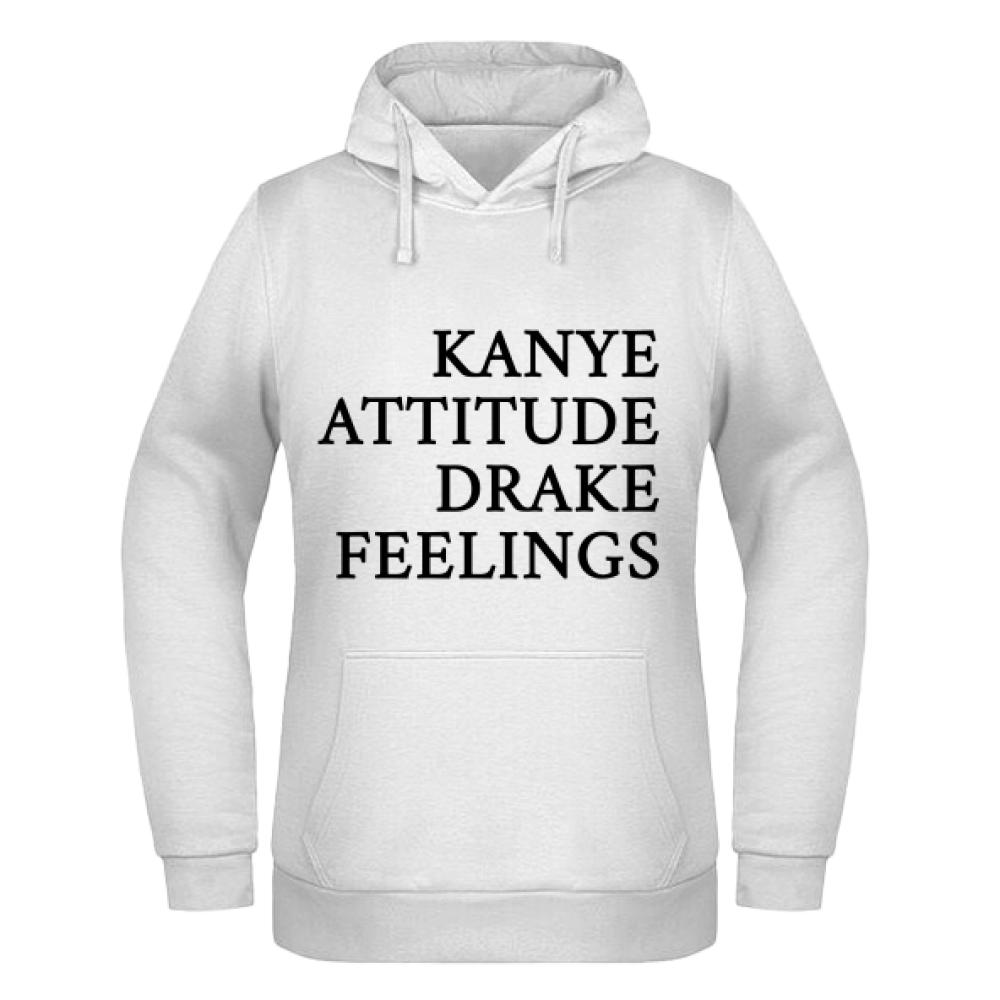KANYE ATTITUDE DRAKE FEELING1 bluza damska z kapturem