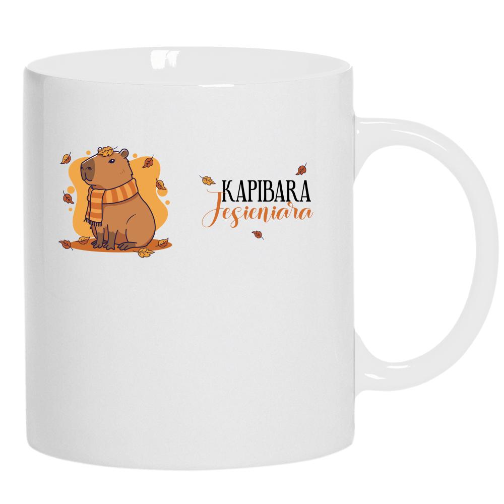 Kapibara Jesieniara kubek ucho kolor kolor biały