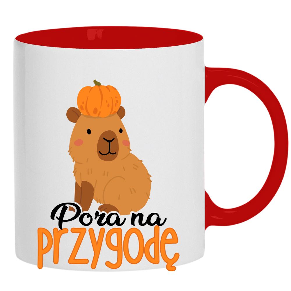Kapibara Pora na przygodę kubek ucho kolor