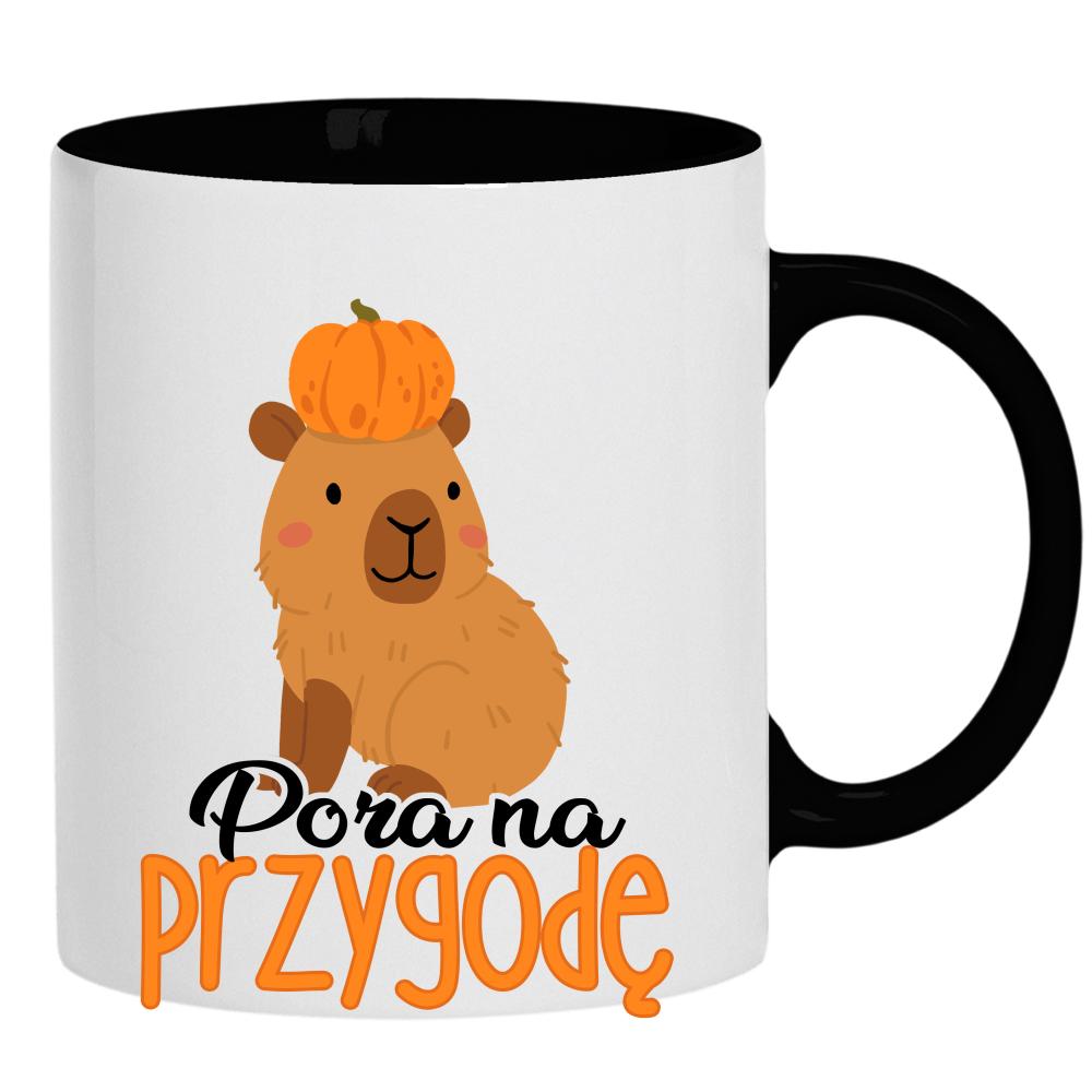 Kapibara Pora na przygodę kubek ucho kolor kolor czarnyy