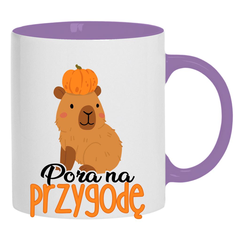 Kapibara Pora na przygodę kubek ucho kolor kolor jasnofioletowy