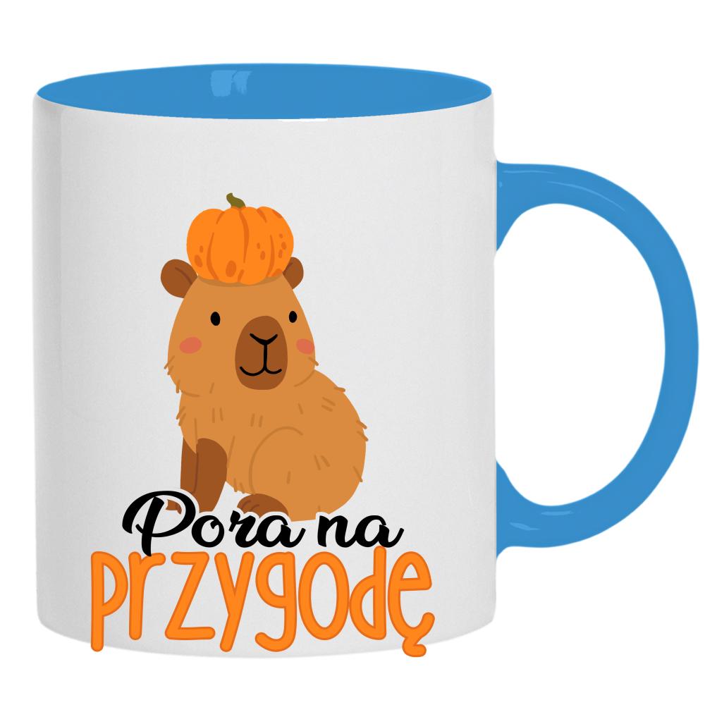 Kapibara Pora na przygodę kubek ucho kolor kolor jasnoniebieski