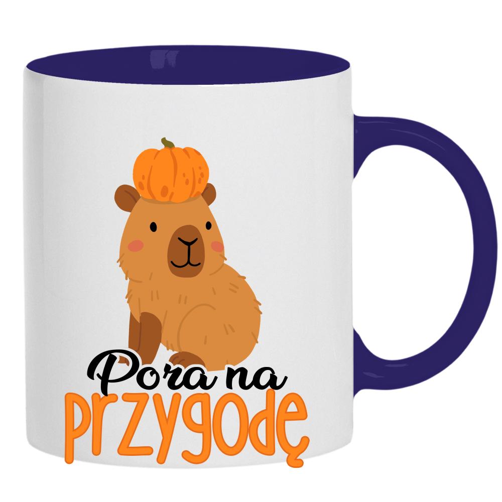Kapibara Pora na przygodę kubek ucho kolor kolor navy