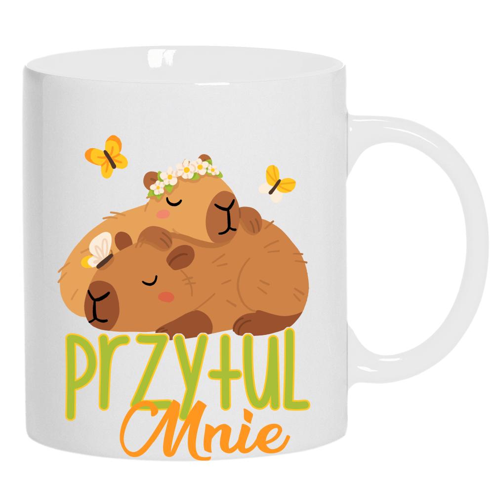 Kapibara Przytul mnie kubek ucho kolor kolor biały