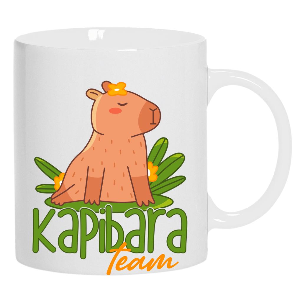 Kapibara Team kubek ucho kolor kolor biały