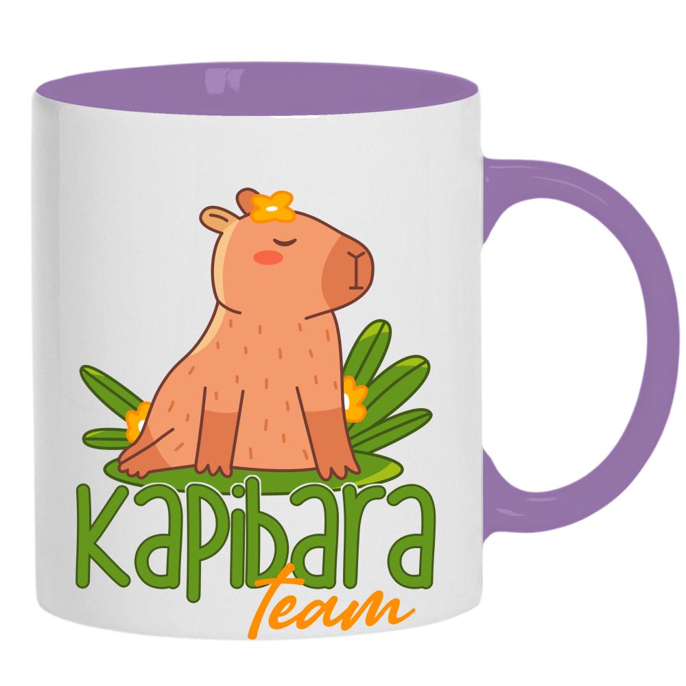 Kapibara Team kubek ucho kolor kolor jasnofioletowy