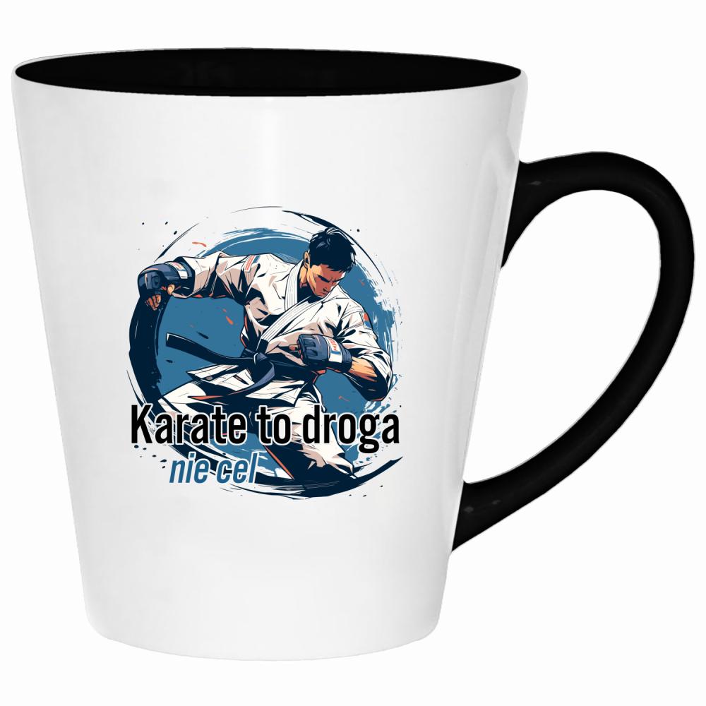 Karate to droga, nie cel kubek latte kolor czarny