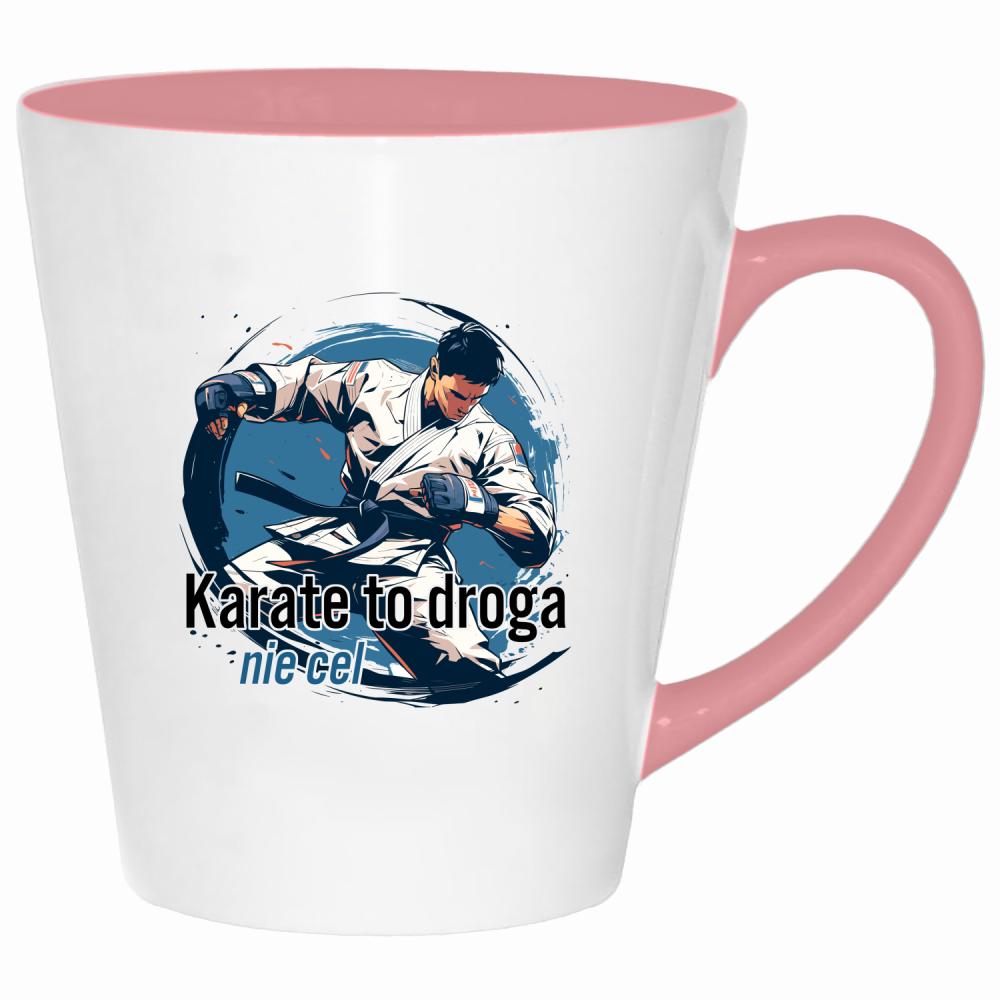Karate to droga, nie cel kubek latte kolor pink