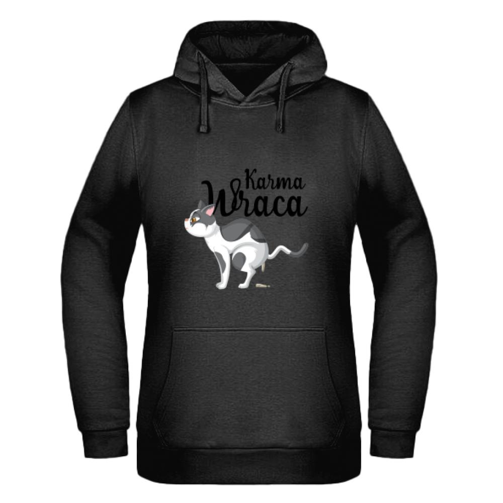 Karma wraca bluza damska z kapturem kolor red