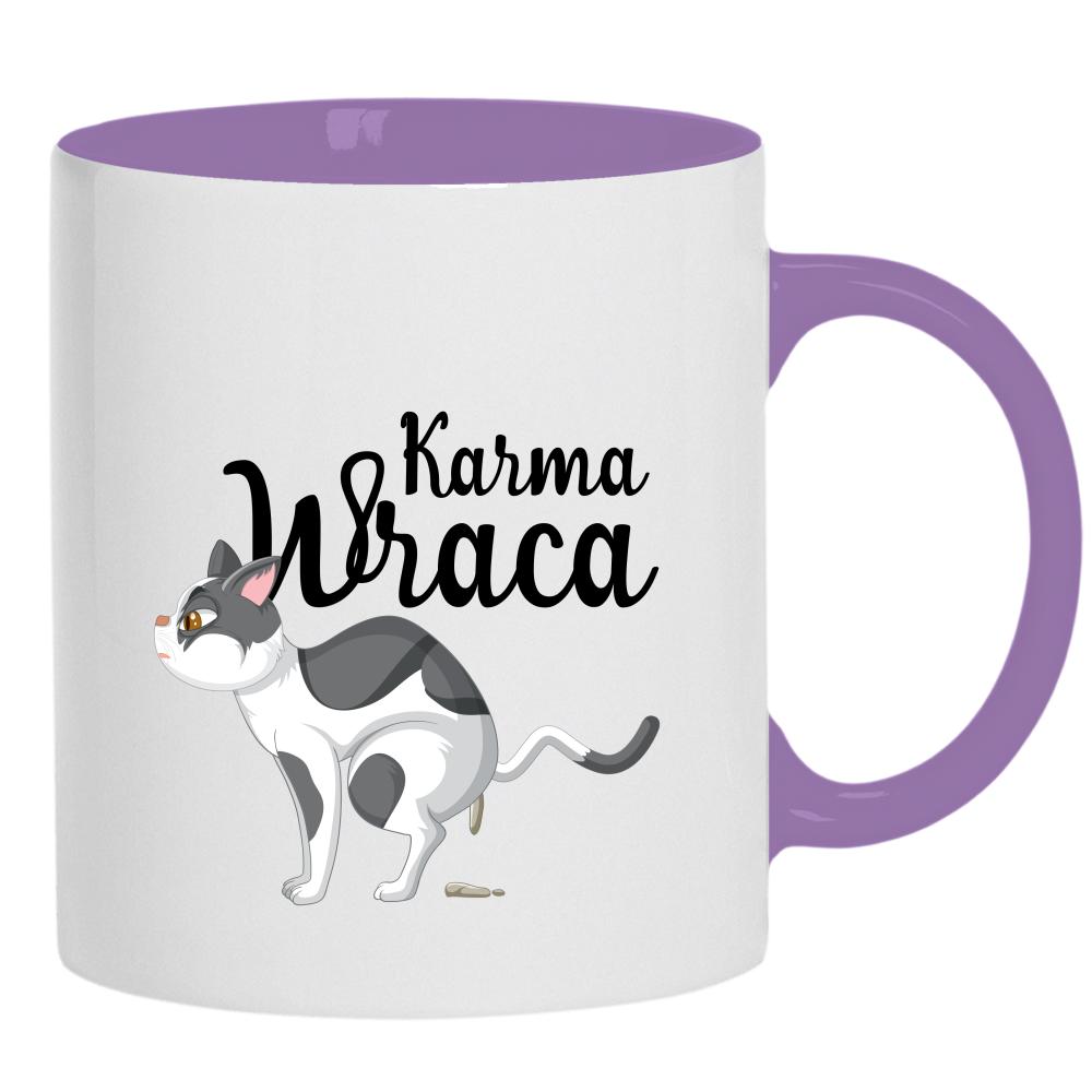 Karma wraca kubek ucho kolor kolor jasnofioletowy