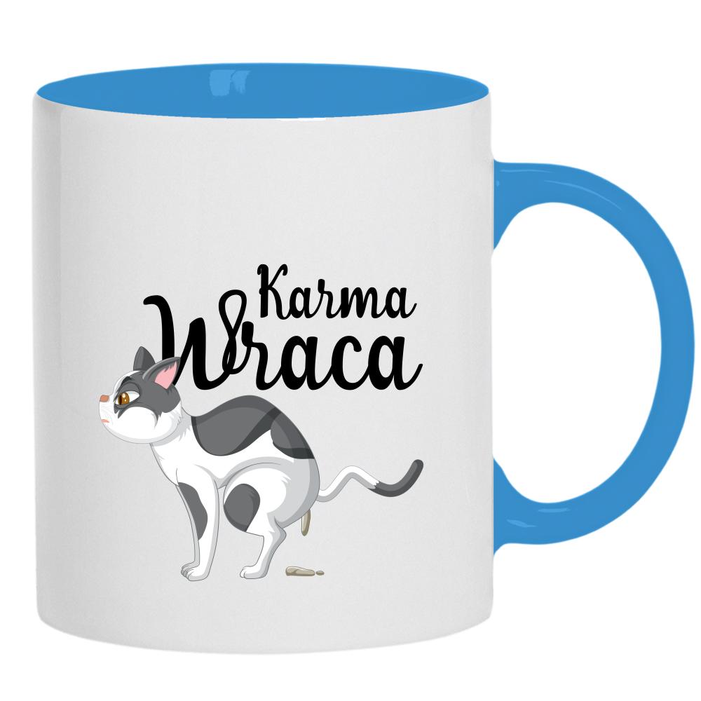 Karma wraca kubek ucho kolor kolor jasnoniebieski