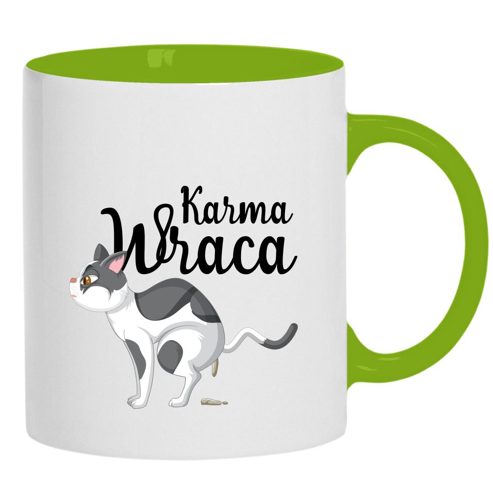 Karma wraca kubek ucho kolor kolor zielony