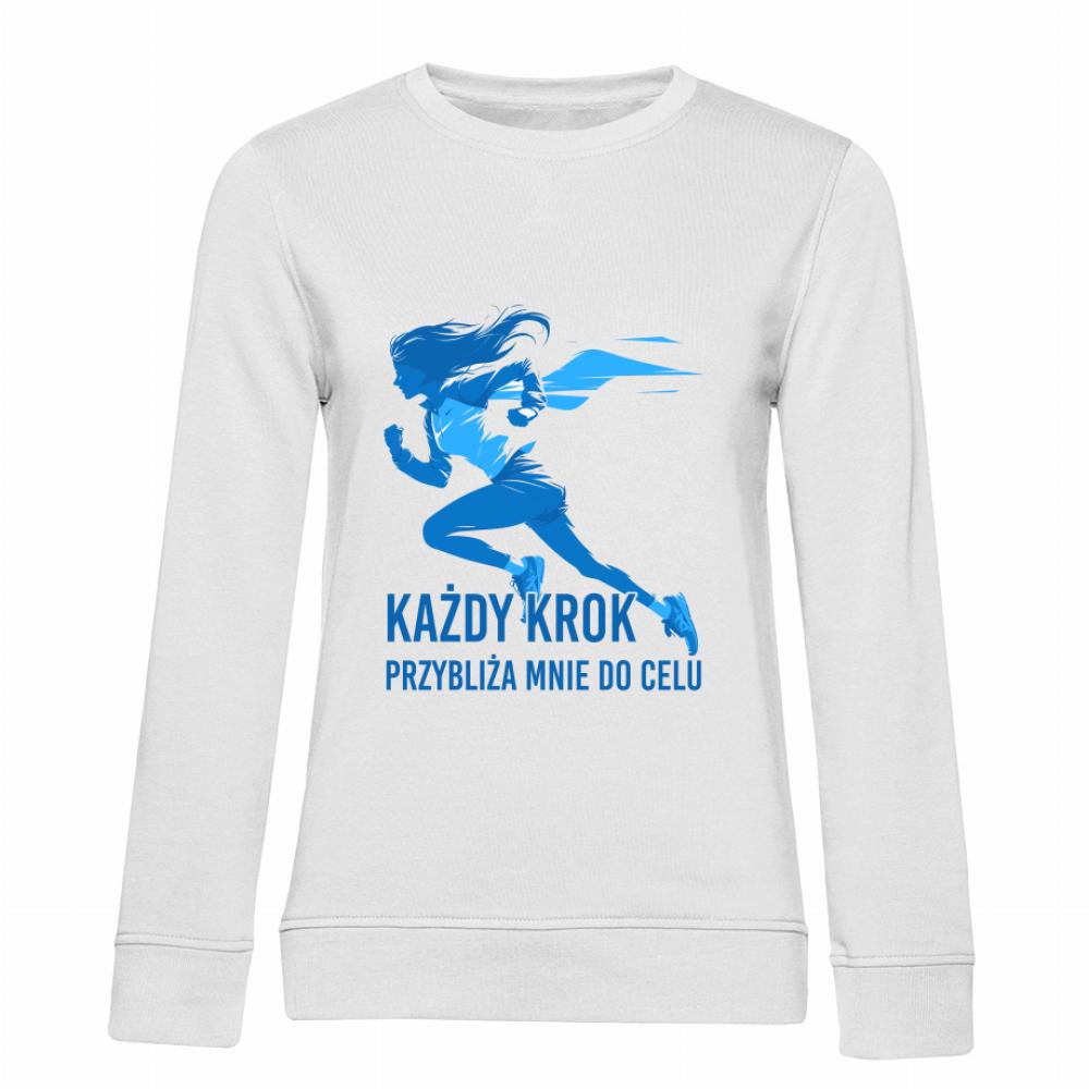Każdy krok przybliża mnie do celu bluza damska bez kaptura