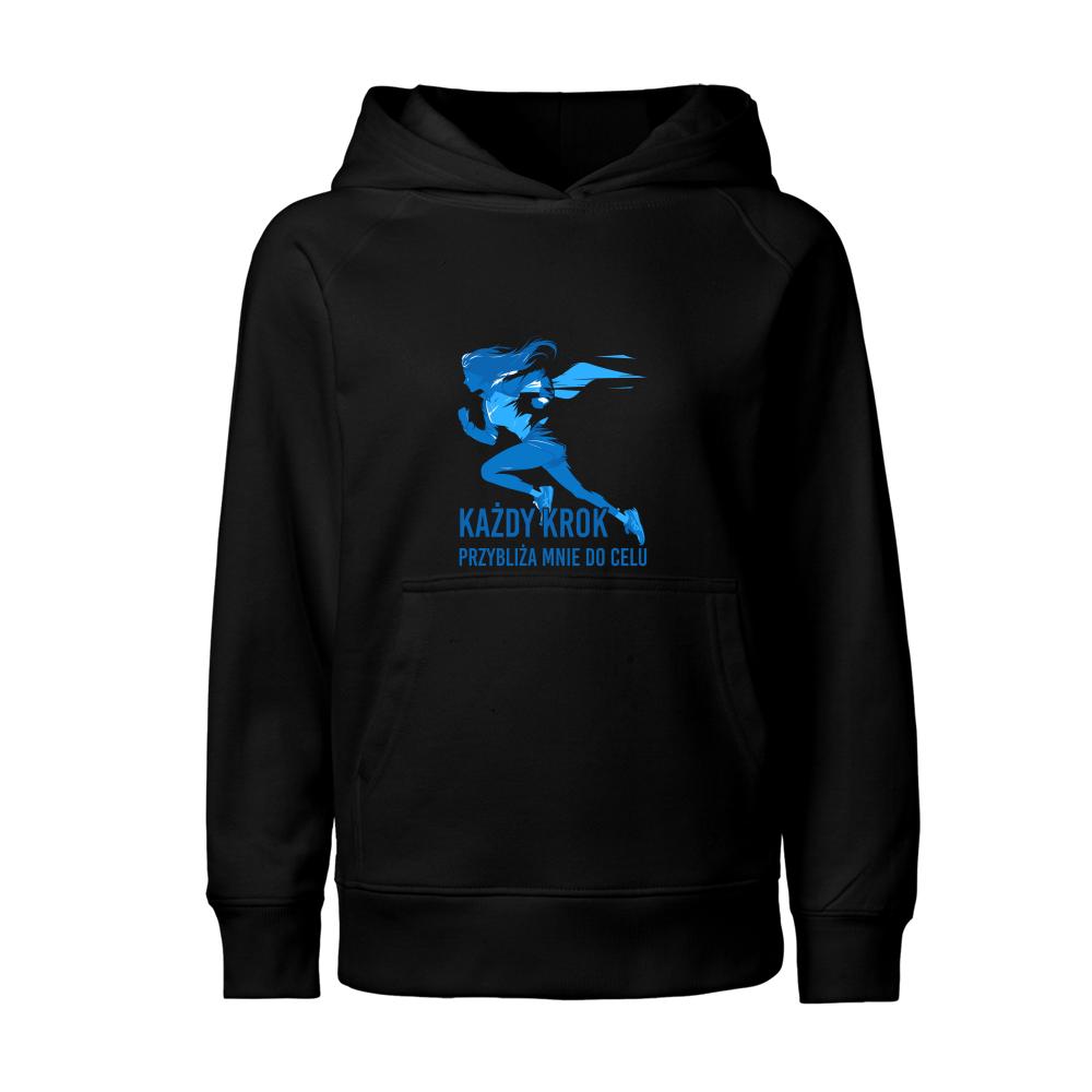 Każdy krok przybliża mnie do celu bluza junior kolor zielony