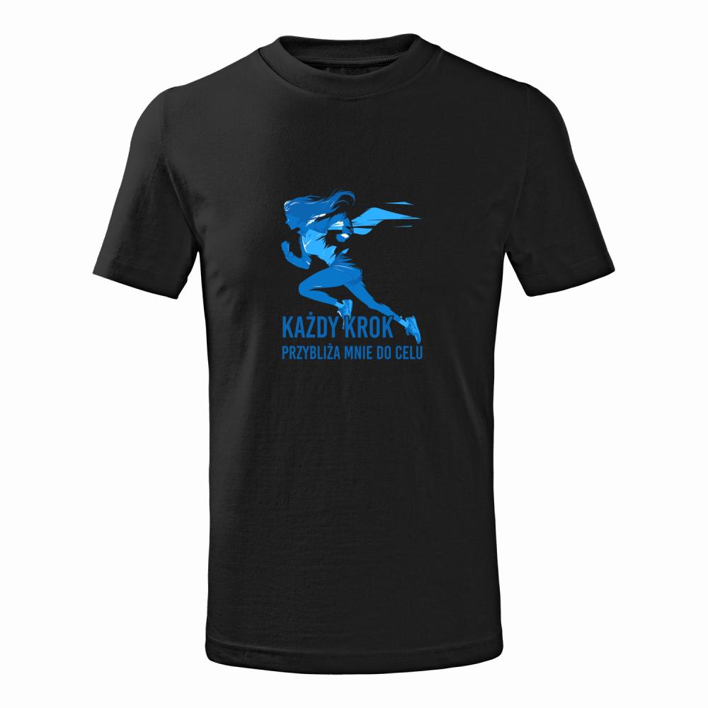 Każdy krok przybliża mnie do celu koszulka junior kolor różowy