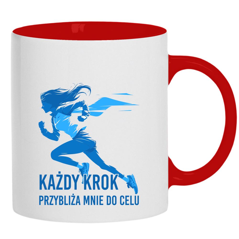 Każdy krok przybliża mnie do celu kubek ucho kolor kolor czarny