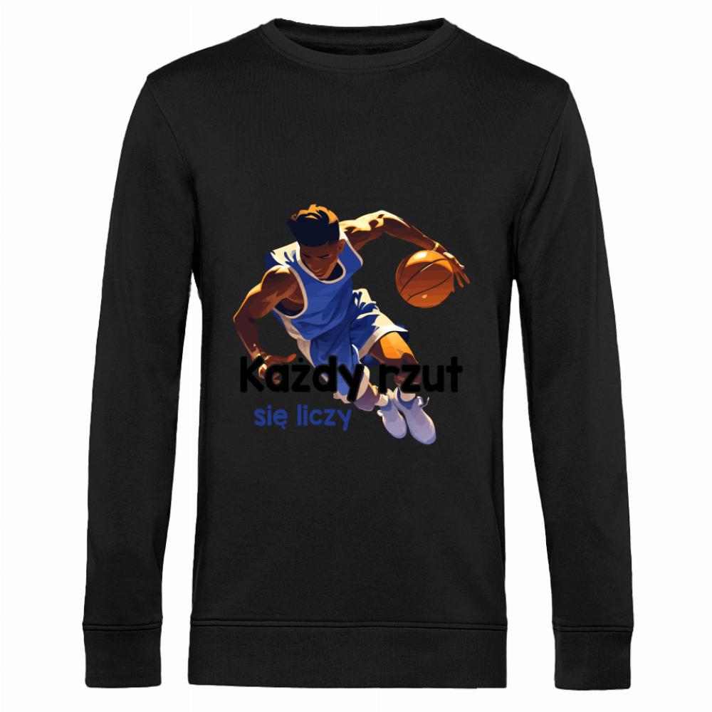 Każdy rzut się liczy bluza męska bez kaptura kolor limonka
