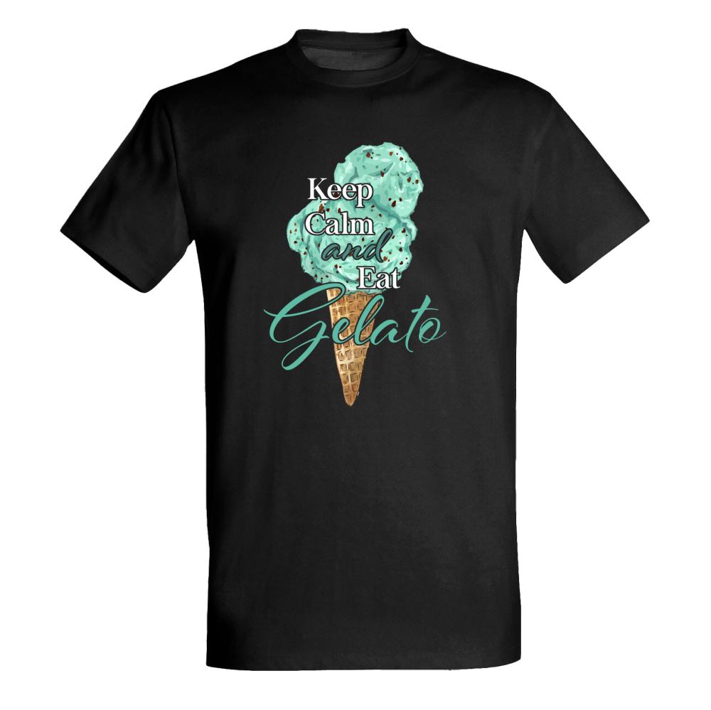 Keep calm and eat gelato koszulka męska