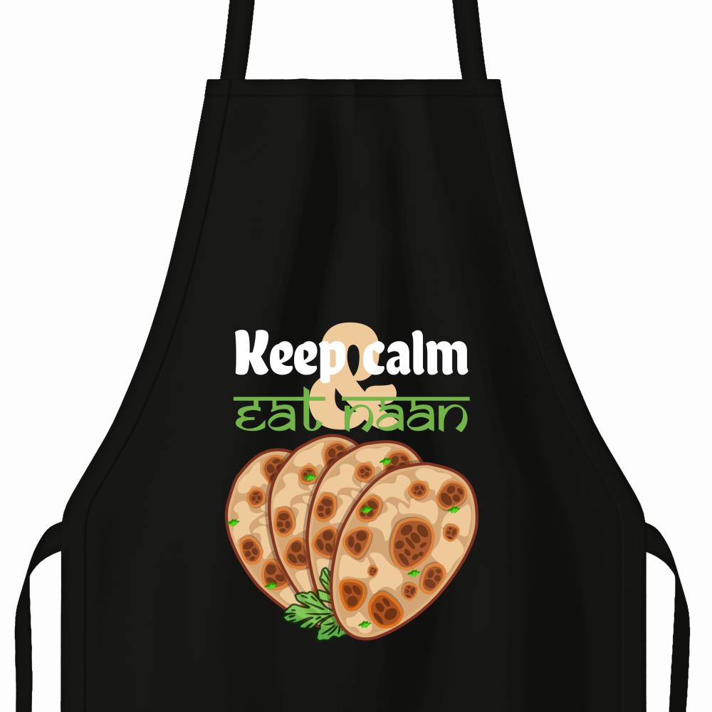 Keep Calm and Eat Naan fartuch