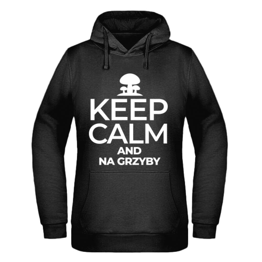 KEEP CALM AND GRZYBY bluza damska z kapturem
