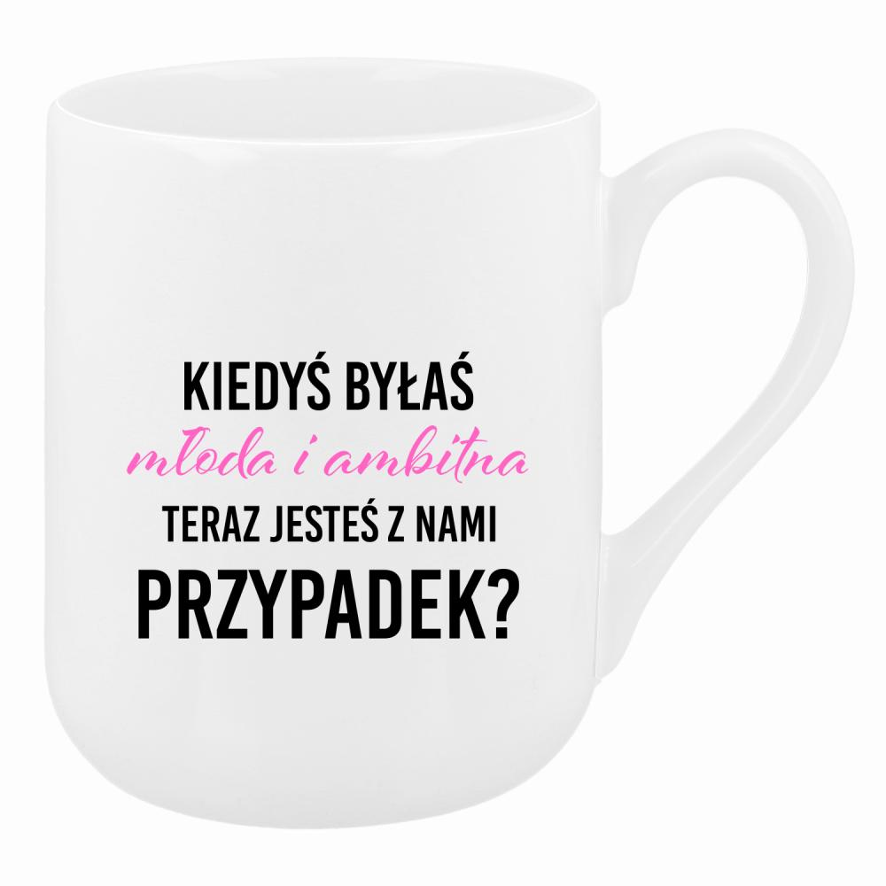 Kiedyś byłaś młoda i ambitna kubek coffee kolor biały